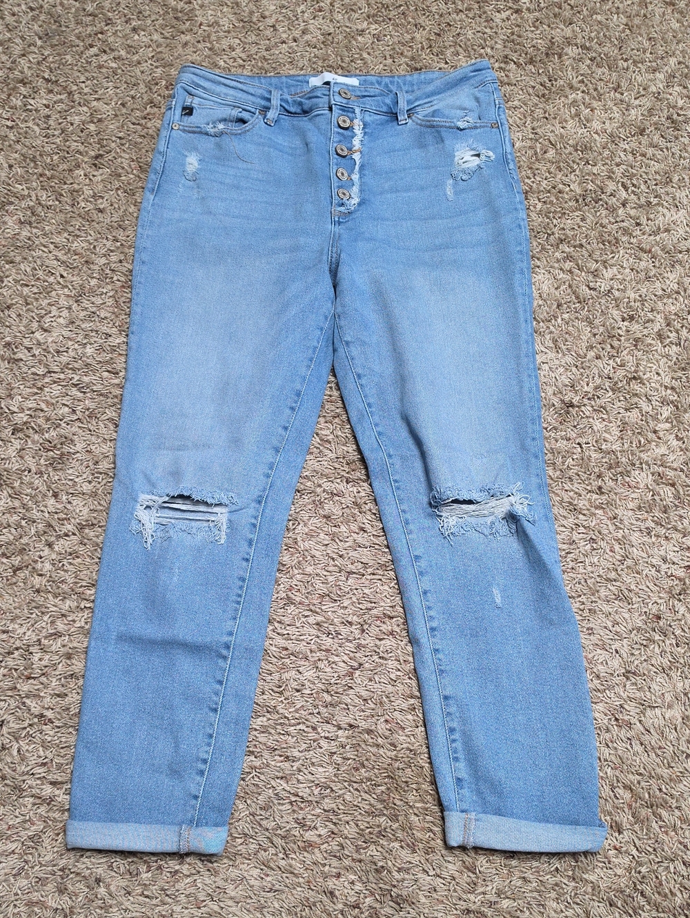 KanCan Light Blue Distressed Boyfriend Jeans